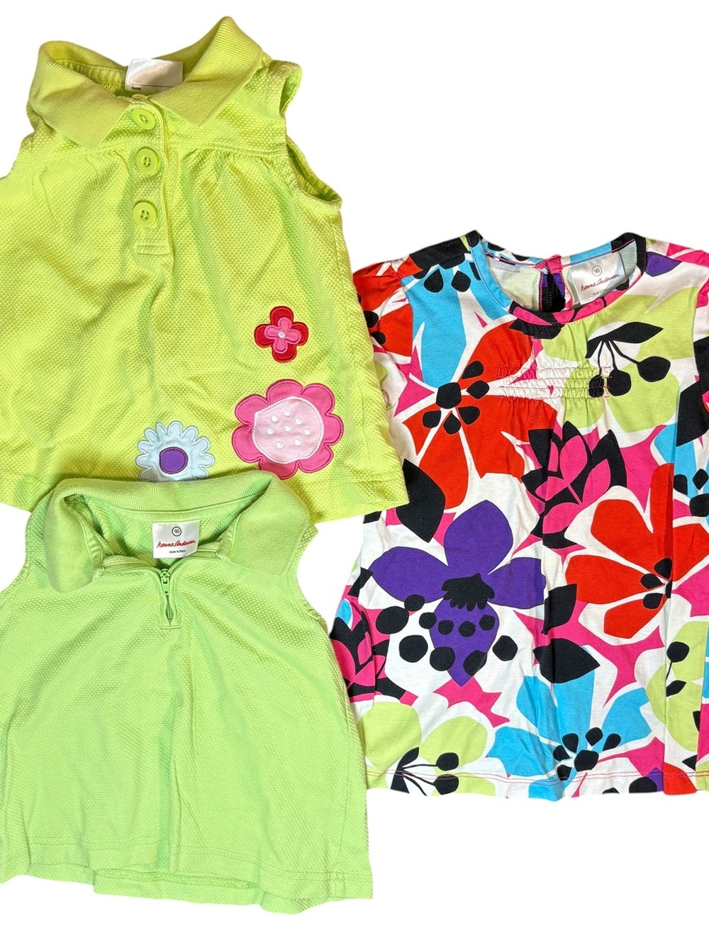 Hanna Andersson Girls 2T 3T Bundle Size 90 Floral Summer Tops